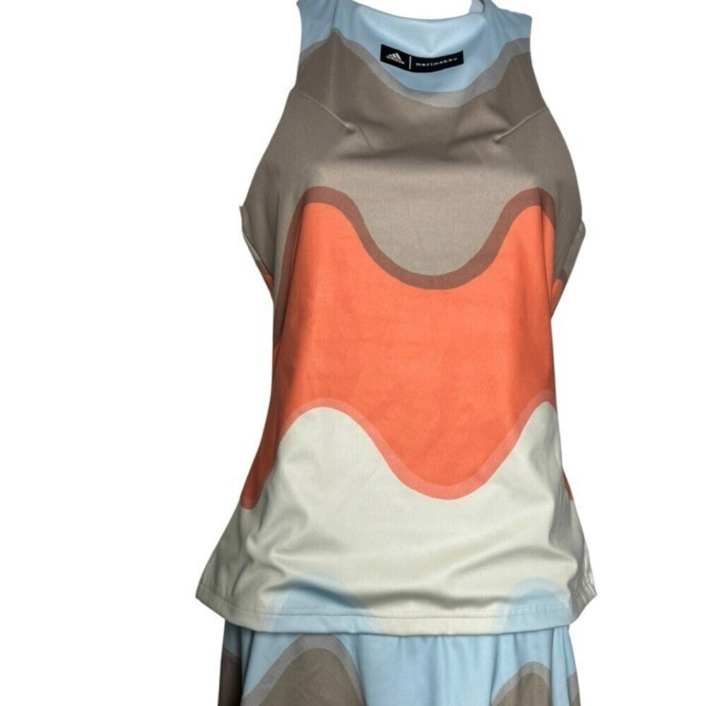 adidas x Marimekko Premium Tennis Tank Top S Multicolor Ice Blue Racerback